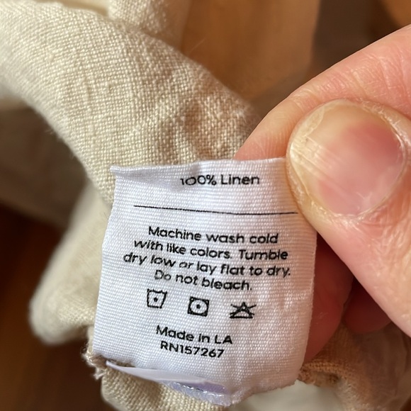 Oversize Sz S Mate the Label linen button down - Picture 4 of 9